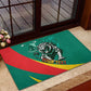 Personalised Happy Cameroon National Day Rubber Doormat Lion With Coat Of Arms - Curve Style