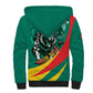 Personalised Happy Cameroon National Day Sherpa Hoodie Lion With Coat Of Arms - Curve Style