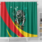 Personalised Happy Cameroon National Day Shower Curtain Lion With Coat Of Arms - Curve Style