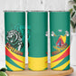 Personalised Happy Cameroon National Day Skinny Tumbler Lion With Coat Of Arms - Curve Style