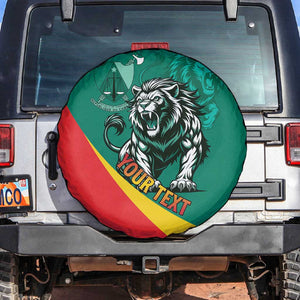 Personalised Happy Cameroon National Day Spare Tire Cover Lion With Coat Of Arms - Curve Style