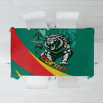 Personalised Happy Cameroon National Day Tablecloth Lion With Coat Of Arms - Curve Style