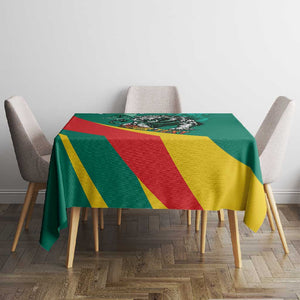 Personalised Happy Cameroon National Day Tablecloth Lion With Coat Of Arms - Curve Style