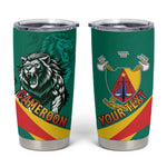 Personalised Happy Cameroon National Day Tumbler Cup Lion With Coat Of Arms - Curve Style