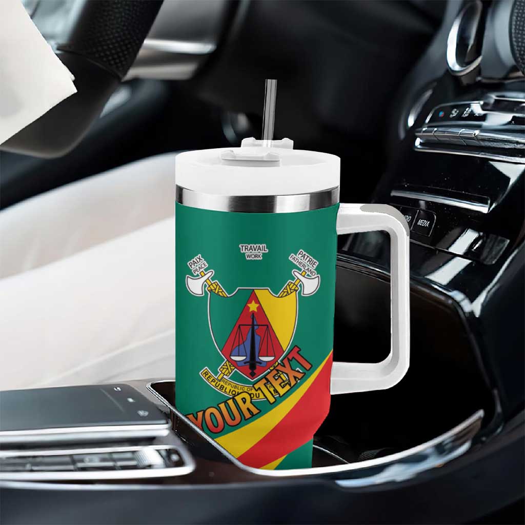Personalised Happy Cameroon National Day Tumbler With Handle Lion With Coat Of Arms - Curve Style