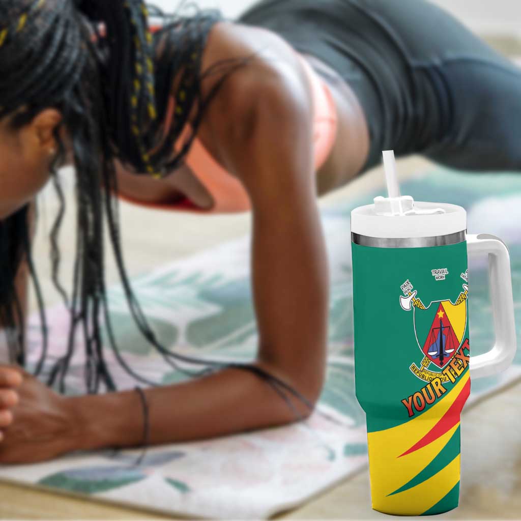 Personalised Happy Cameroon National Day Tumbler With Handle Lion With Coat Of Arms - Curve Style