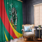 Personalised Happy Cameroon National Day Window Curtain Lion With Coat Of Arms - Curve Style