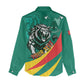 Personalised Happy Cameroon National Day Women Casual Shirt Lion With Coat Of Arms - Curve Style