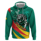 Personalised Happy Cameroon National Day Zip Hoodie Lion With Coat Of Arms - Curve Style