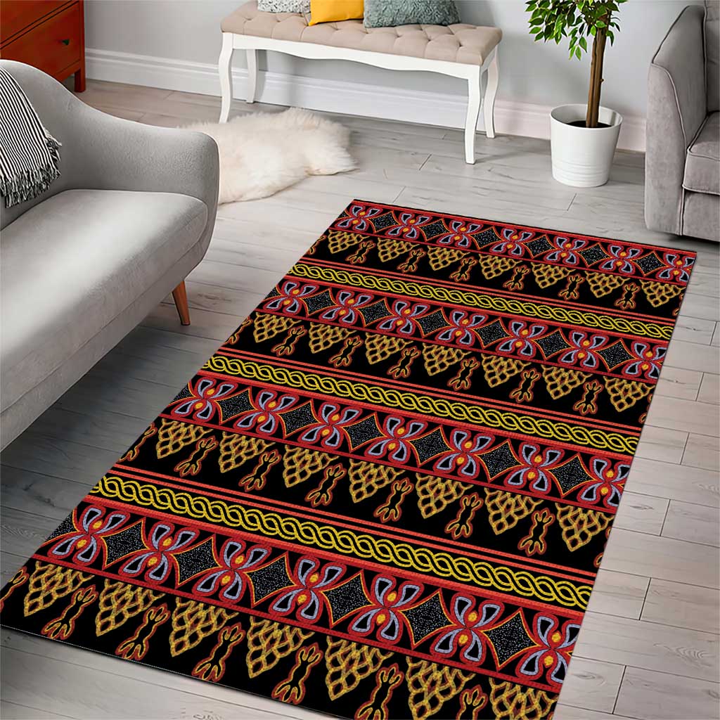 Toghu Cameroon Area Rug Traditional Pattern