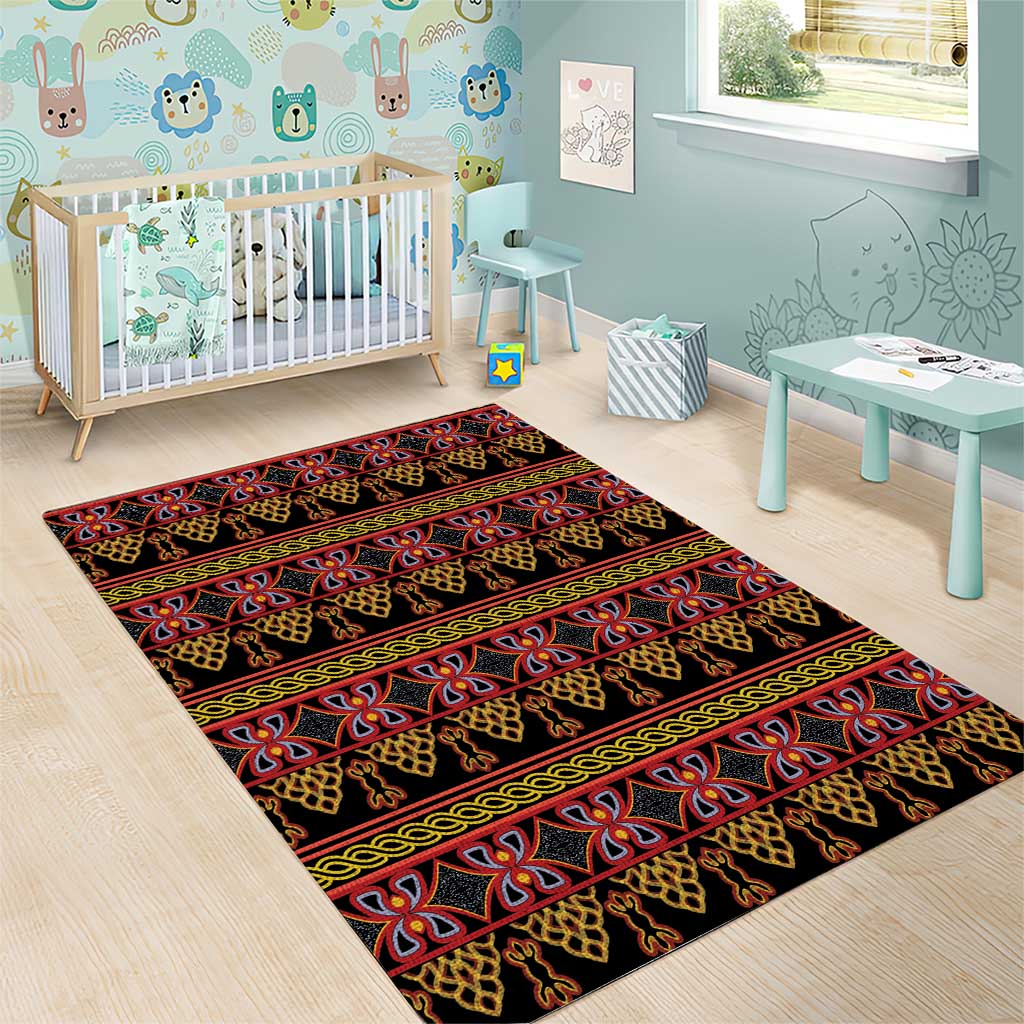 Toghu Cameroon Area Rug Traditional Pattern