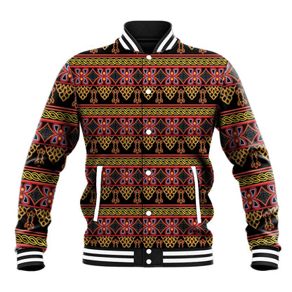 Toghu Cameroon Baseball Jacket Traditional Pattern