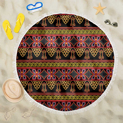 Toghu Cameroon Beach Blanket Traditional Pattern