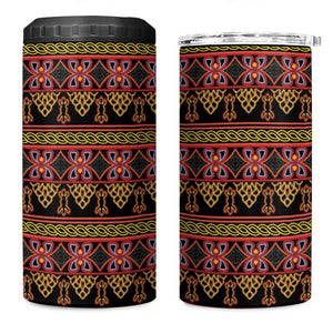 Toghu Cameroon 4 in 1 Can Cooler Tumbler Traditional Pattern