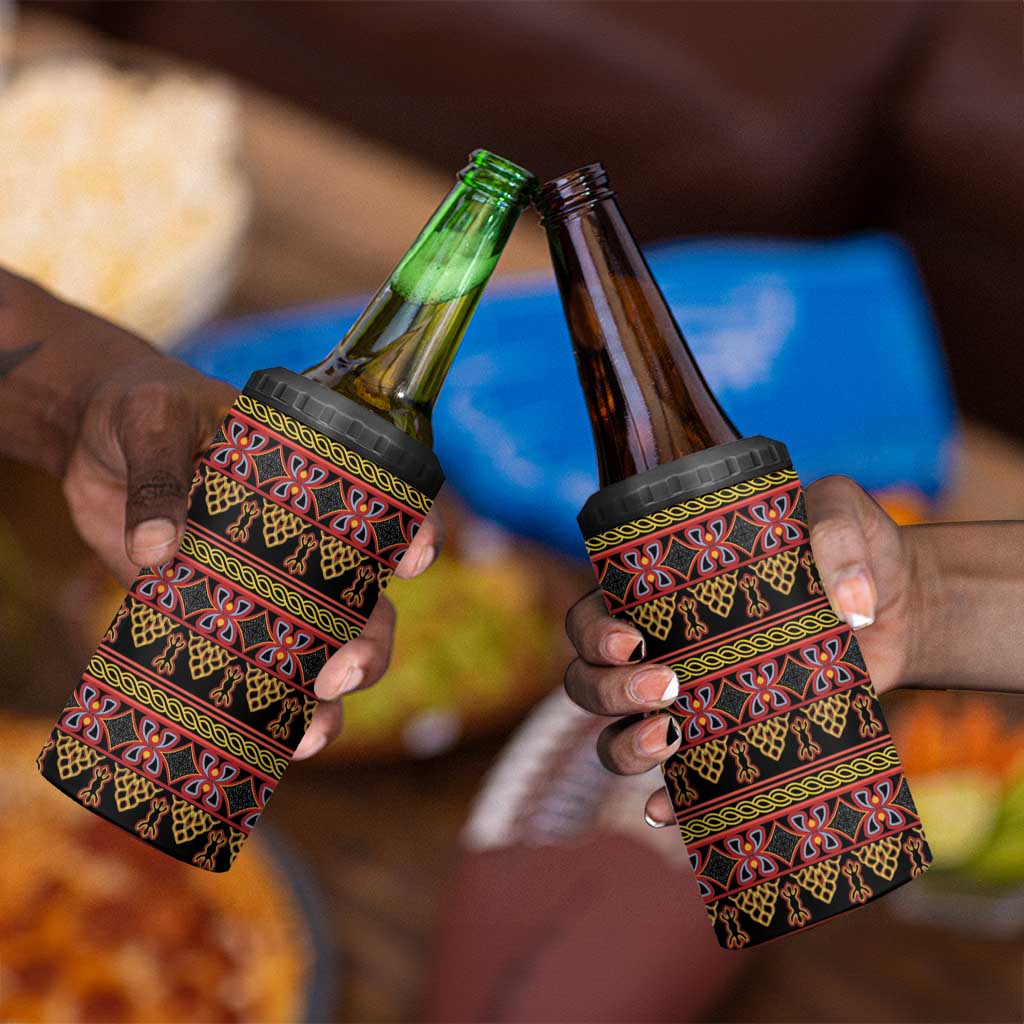 Toghu Cameroon 4 in 1 Can Cooler Tumbler Traditional Pattern