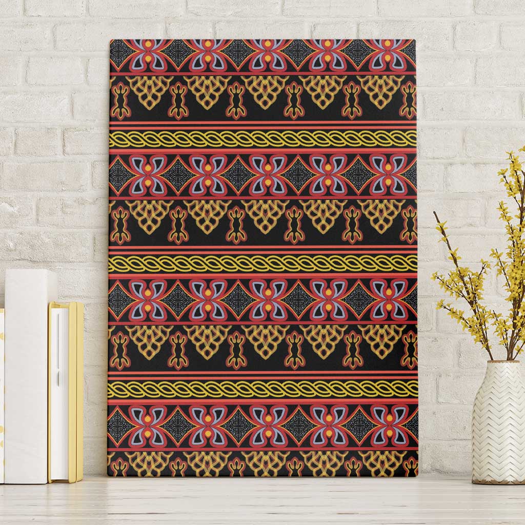 Toghu Cameroon Canvas Wall Art Traditional Pattern