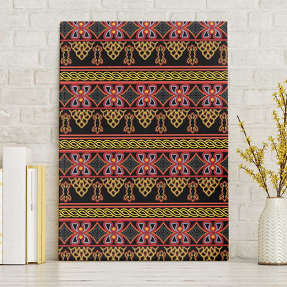 Toghu Cameroon Canvas Wall Art Traditional Pattern