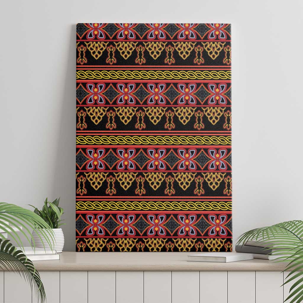 Toghu Cameroon Canvas Wall Art Traditional Pattern