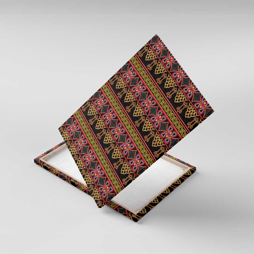 Toghu Cameroon Canvas Wall Art Traditional Pattern