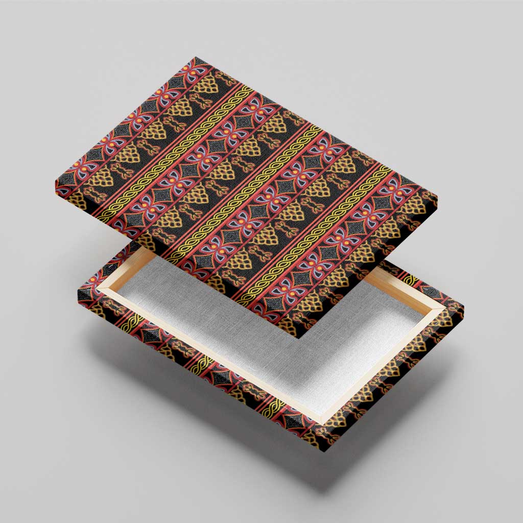 Toghu Cameroon Canvas Wall Art Traditional Pattern