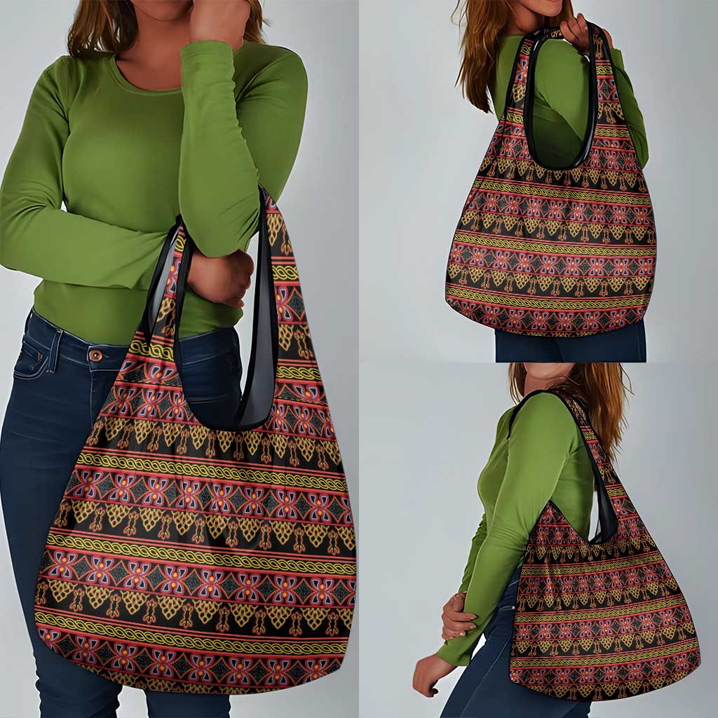Toghu Cameroon Grocery Bag Traditional Pattern
