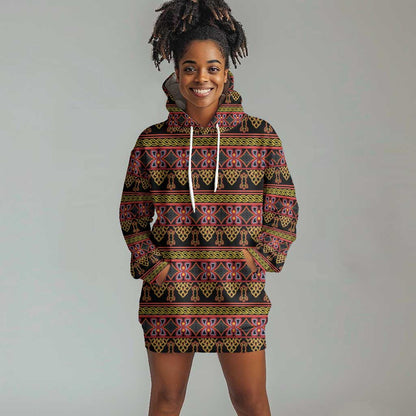 Toghu Cameroon Hoodie Dress Traditional Pattern