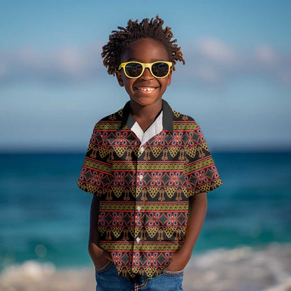 Toghu Cameroon Kid Hawaiian Shirt Traditional Pattern