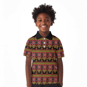 Toghu Cameroon Kid Polo Shirt Traditional Pattern