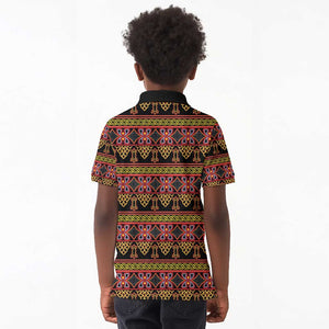 Toghu Cameroon Kid Polo Shirt Traditional Pattern