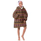 Toghu Cameroon Kid Wearable Blanket Hoodie Traditional Pattern