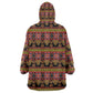 Toghu Cameroon Kid Wearable Blanket Hoodie Traditional Pattern