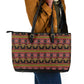 Toghu Cameroon Leather Tote Bag Traditional Pattern