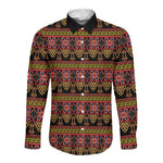 Toghu Cameroon Long Sleeve Button Shirt Traditional Pattern