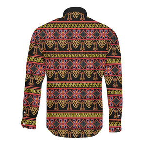 Toghu Cameroon Long Sleeve Button Shirt Traditional Pattern