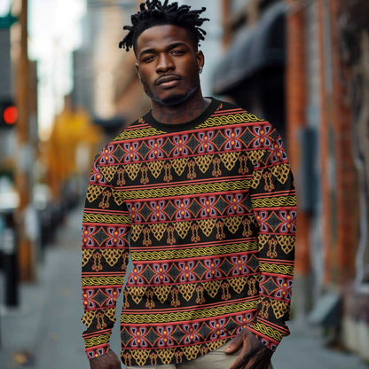 Toghu Cameroon Long Sleeve Shirt Traditional Pattern