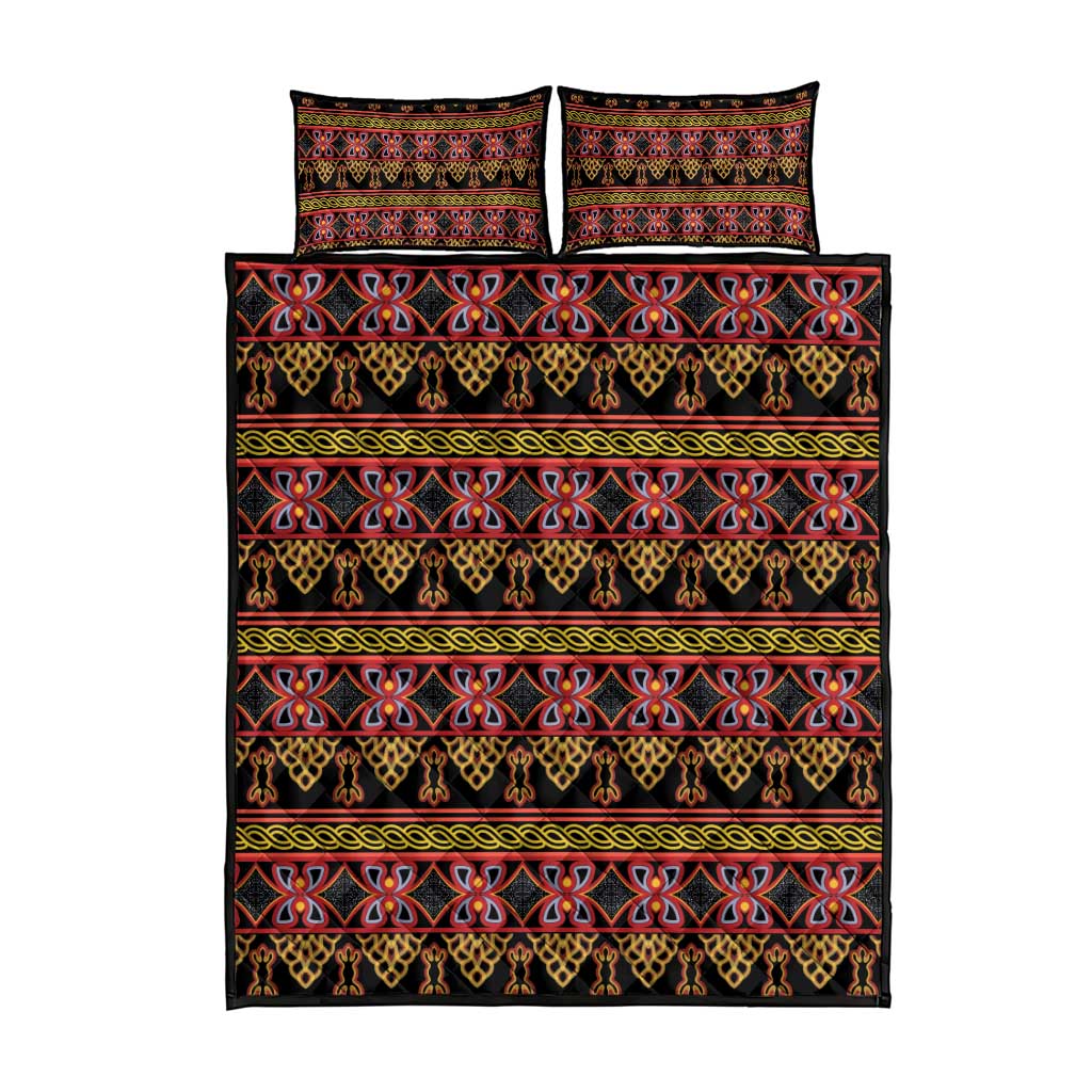 Toghu Cameroon Quilt Bed Set Traditional Pattern