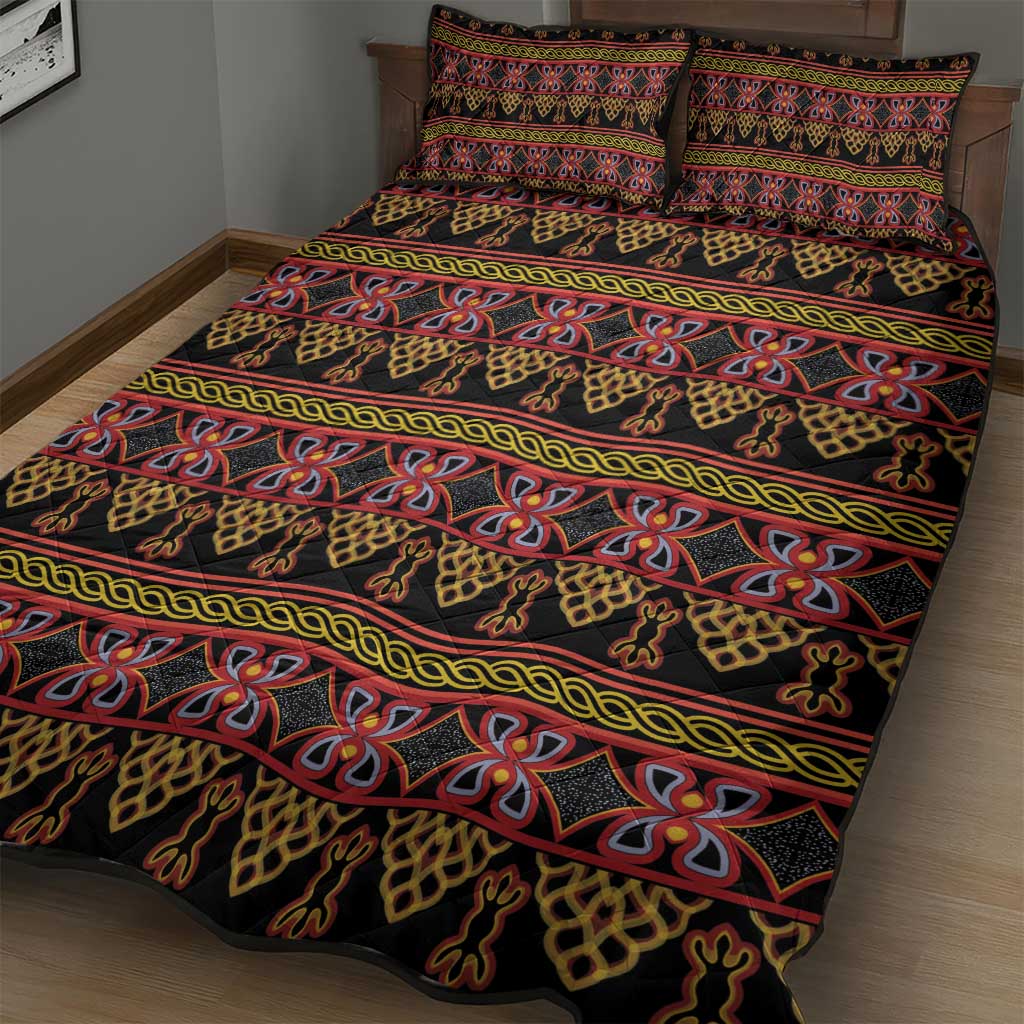 Toghu Cameroon Quilt Bed Set Traditional Pattern