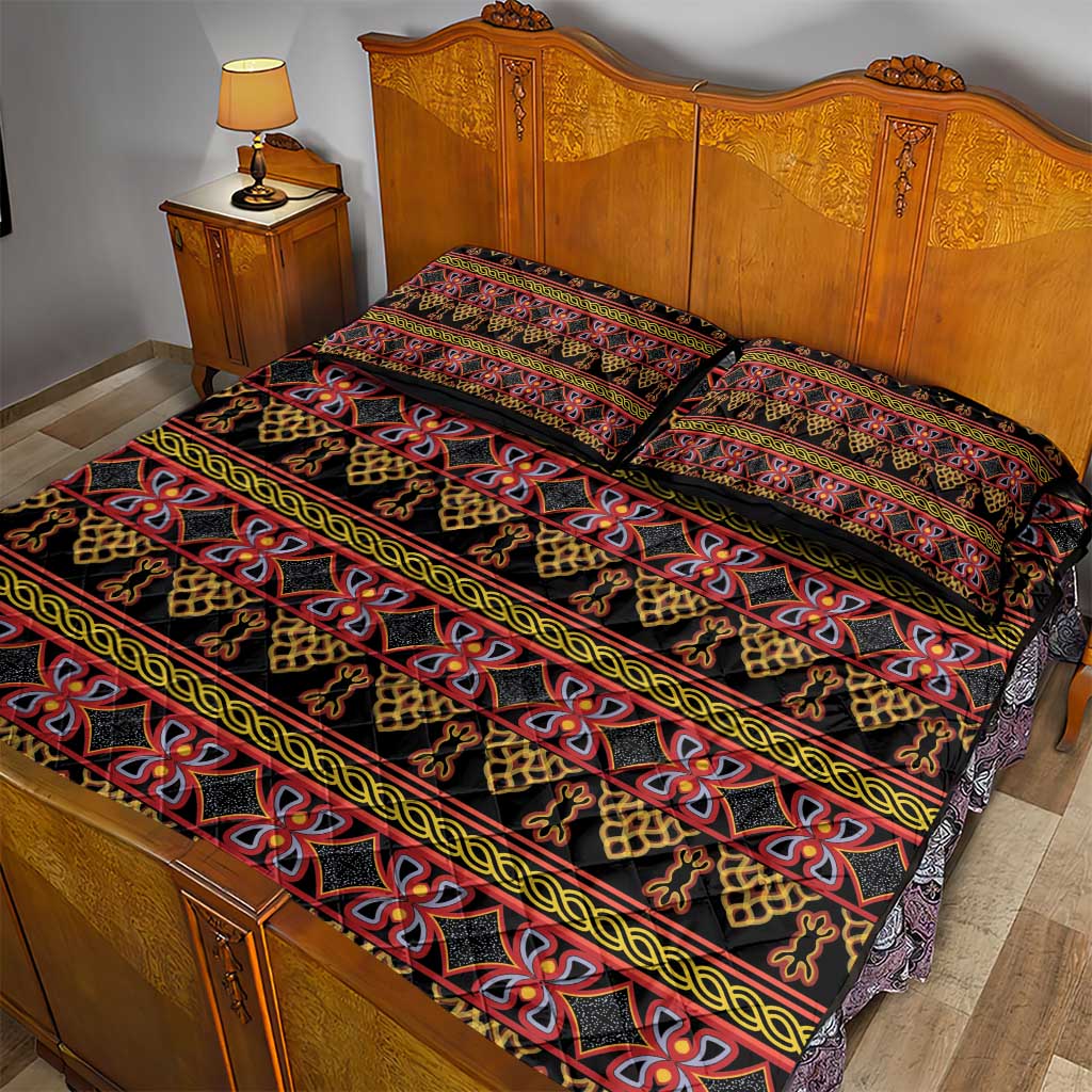 Toghu Cameroon Quilt Bed Set Traditional Pattern