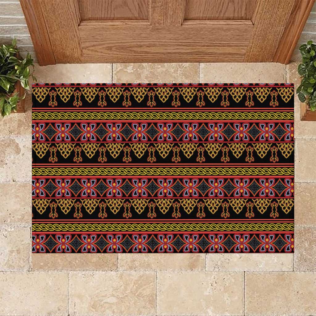 Toghu Cameroon Rubber Doormat Traditional Pattern