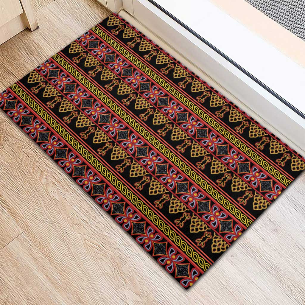 Toghu Cameroon Rubber Doormat Traditional Pattern
