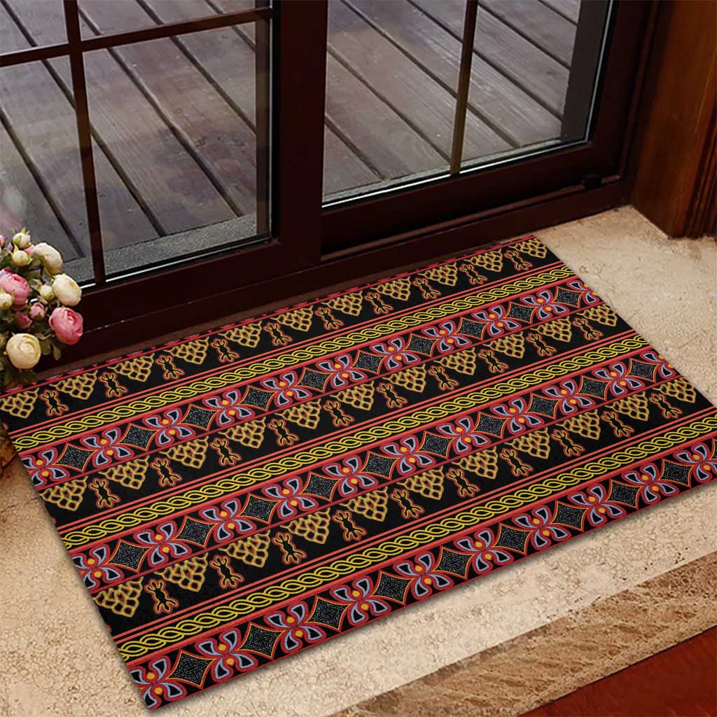 Toghu Cameroon Rubber Doormat Traditional Pattern