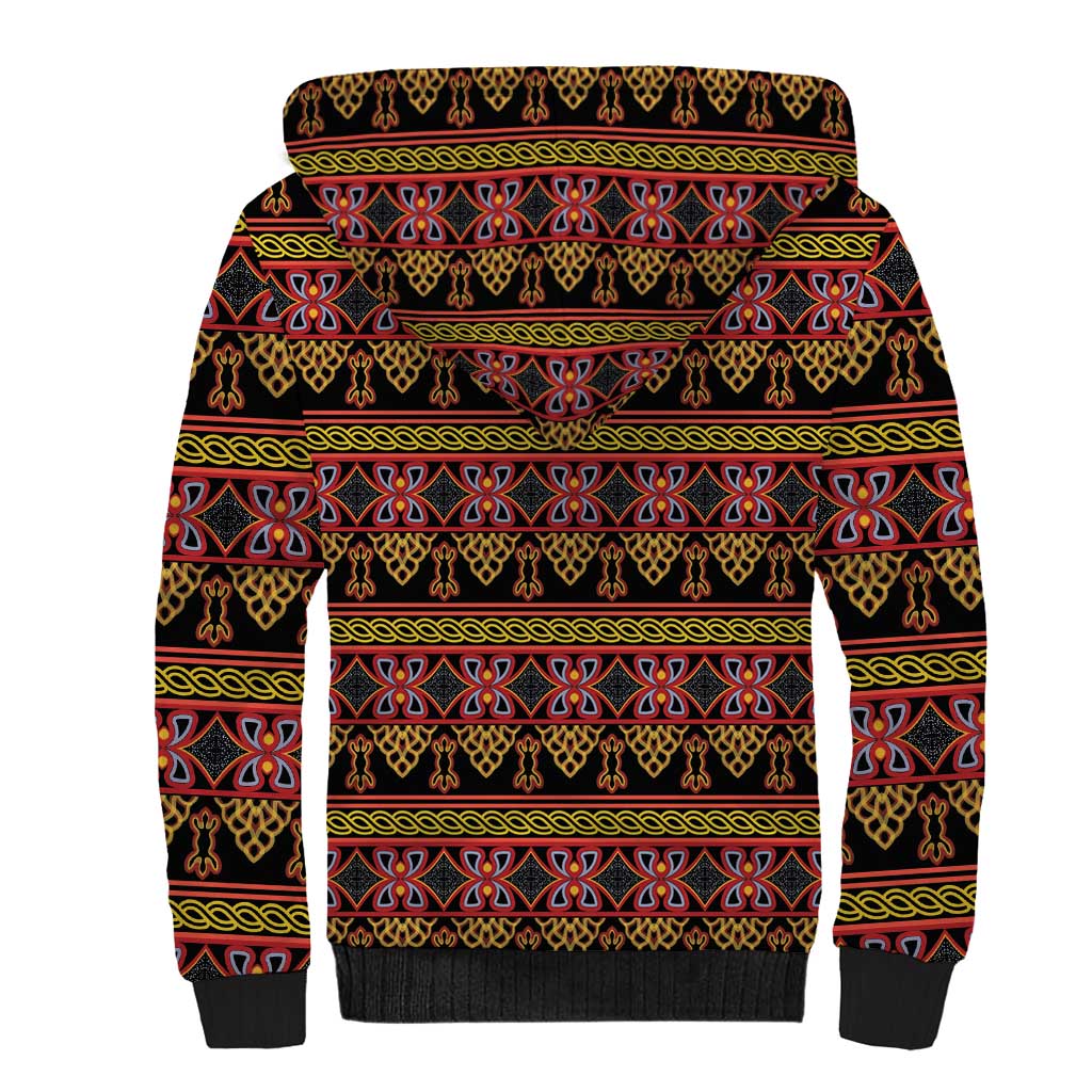 Toghu Cameroon Sherpa Hoodie Traditional Pattern