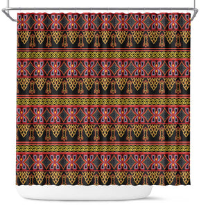 Toghu Cameroon Shower Curtain Traditional Pattern