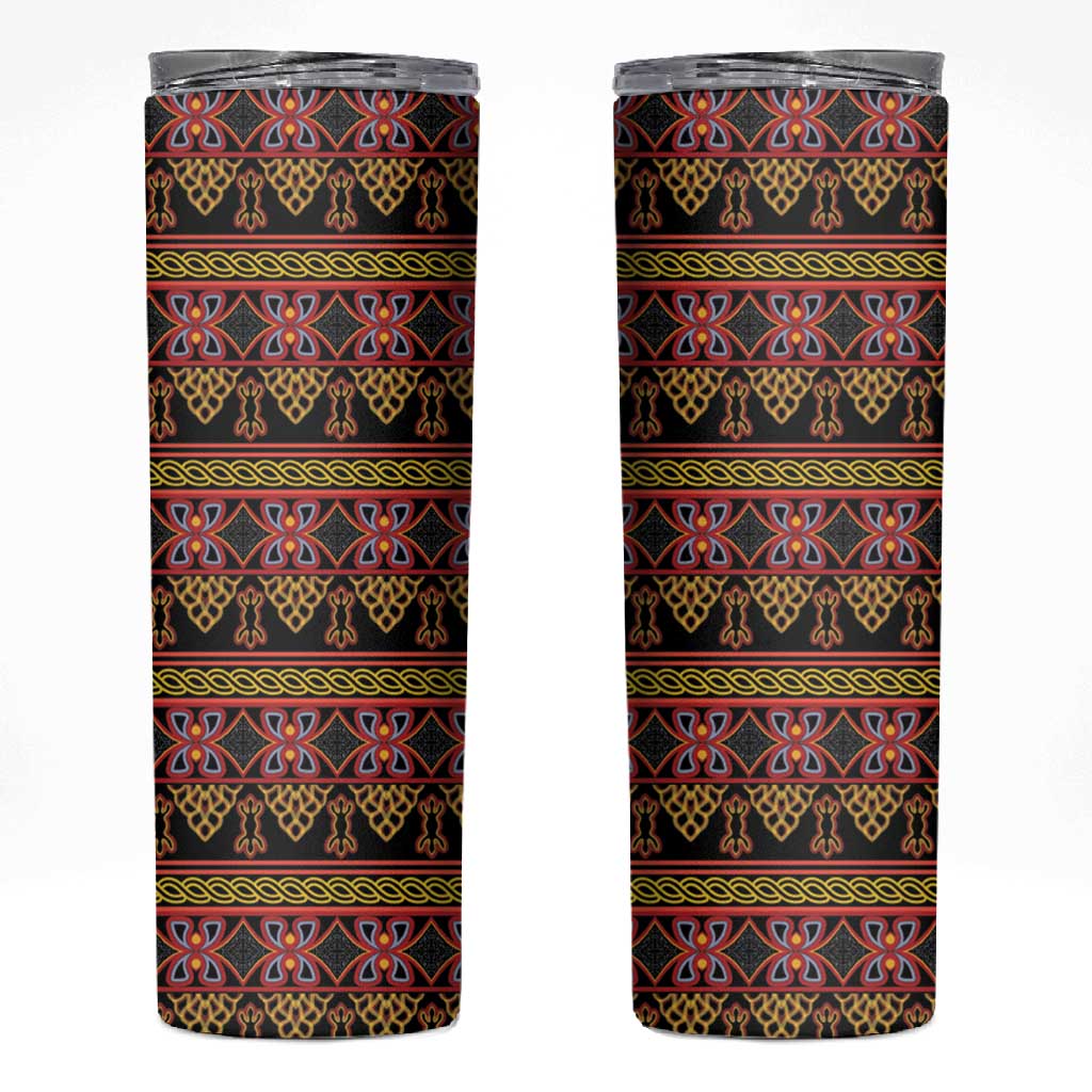 Toghu Cameroon Skinny Tumbler Traditional Pattern