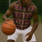 Toghu Cameroon Sleeveless Zip Hoodie Traditional Pattern - African Pride