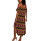 Toghu Cameroon Summer Maxi Dress Traditional Pattern