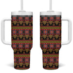 Toghu Cameroon Tumbler With Handle Traditional Pattern