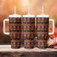 Toghu Cameroon Tumbler With Handle Traditional Pattern