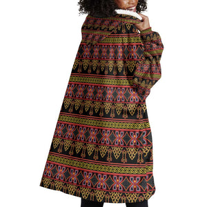 Toghu Cameroon Wearable Blanket Hoodie Traditional Pattern