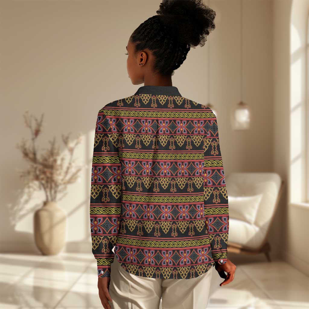 Toghu Cameroon Women Casual Shirt Traditional Pattern